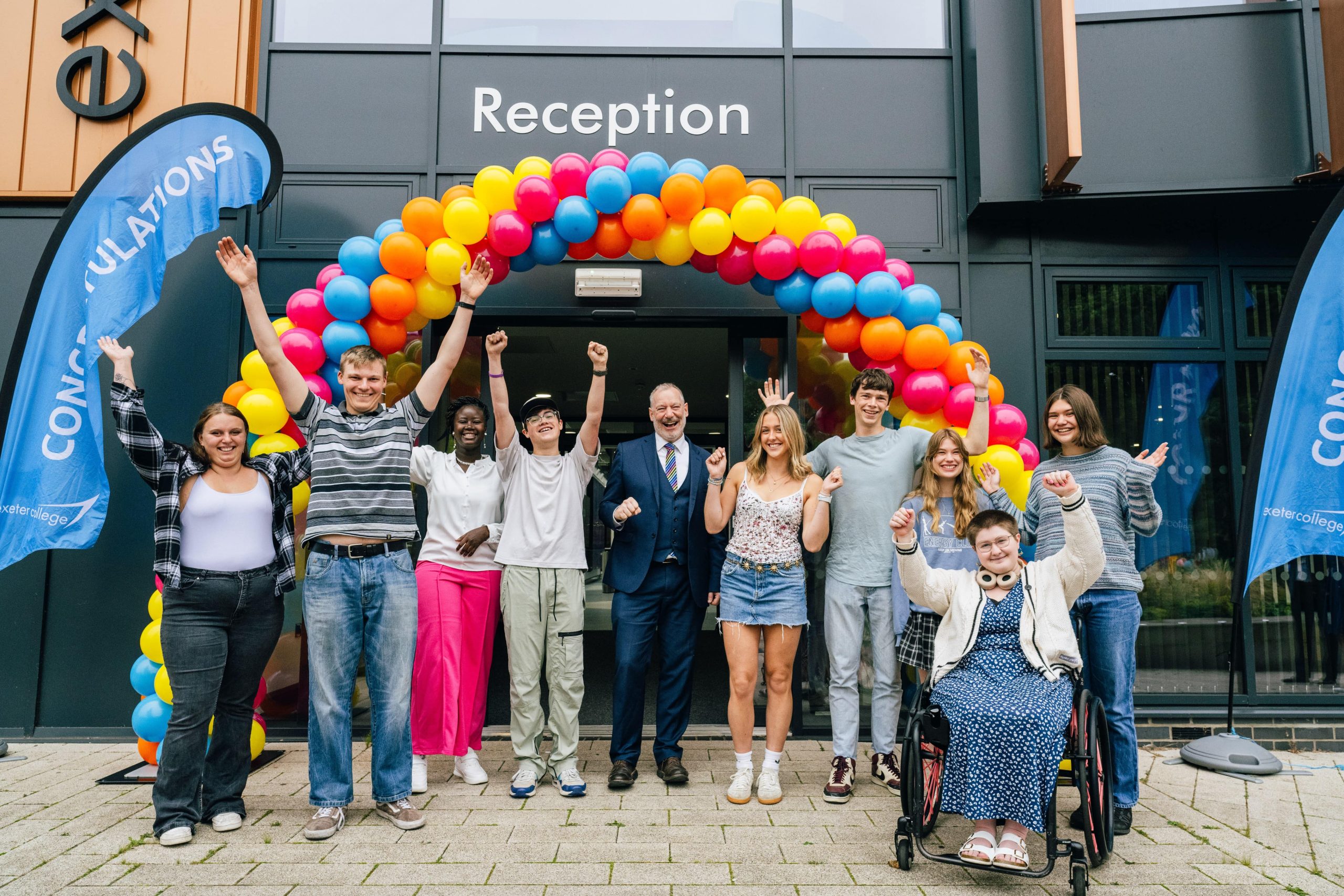 Exeter College Learners Celebrate Impressive Sixth Form Exam Results 